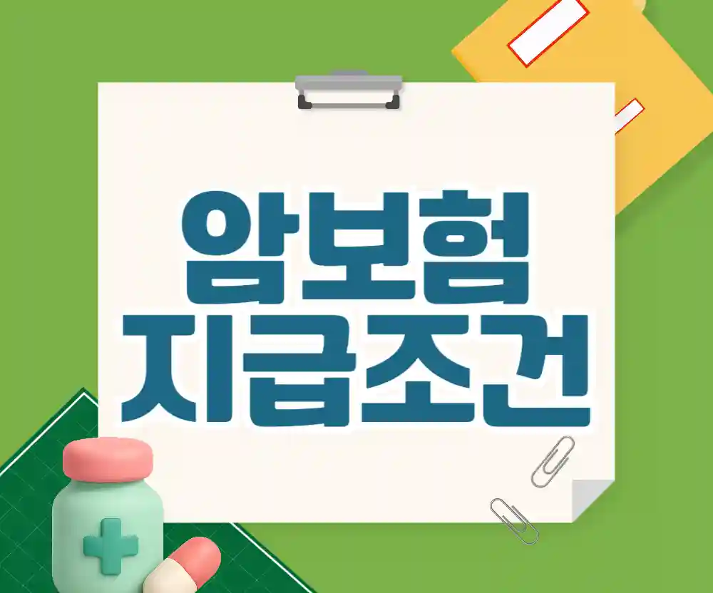 암진단비 지급조건 비교