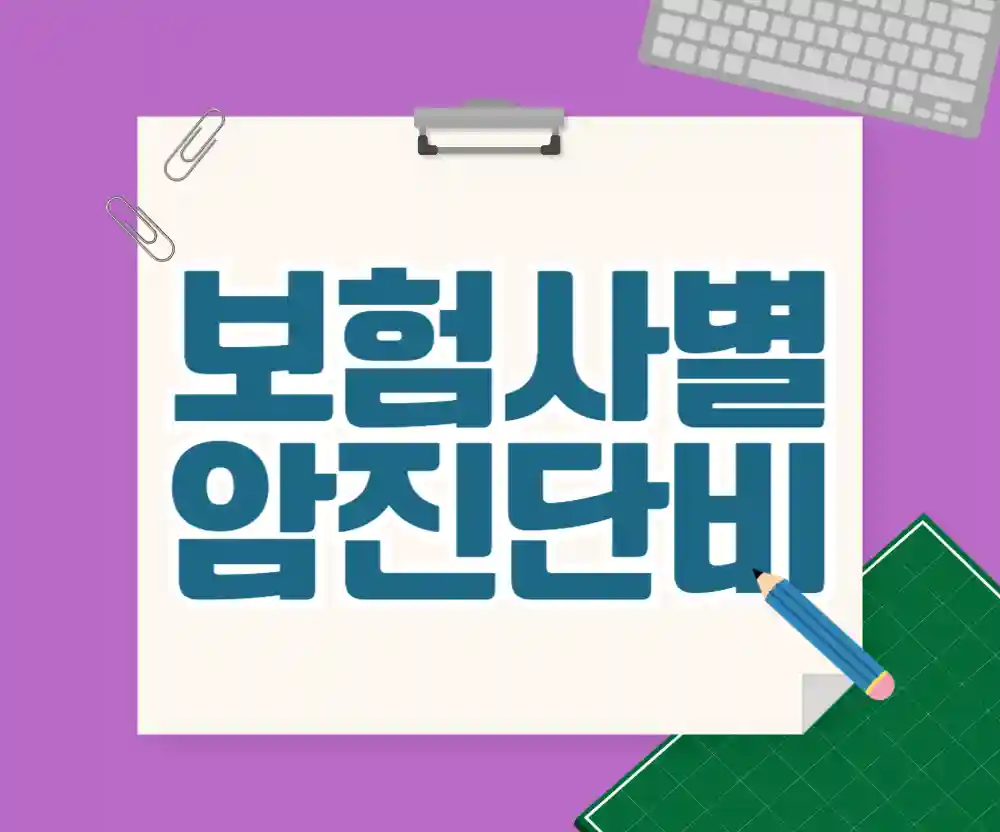 보험사별 암 진단비 비교